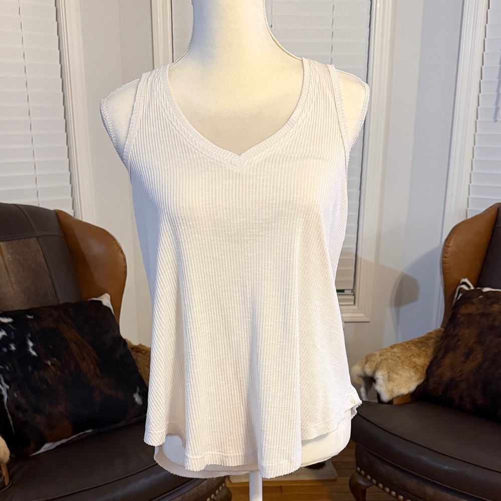 Z Supply White Ribbed Tank Top